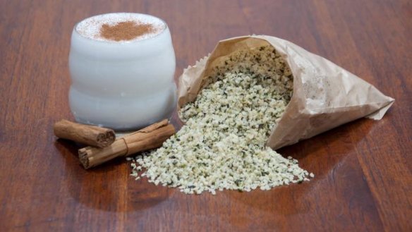 Hemp milk is legal for external use only in Australia, and is made by blending hulled hemp seeds with water.