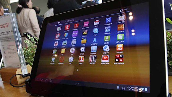 Banned from sale in Australia  ... Samsung's Galaxy Tab 10.1.