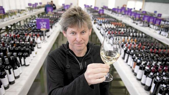 Tough job, but somebody's got to do it. PJ Charteris is chief judge at the 2013 Royal Queensland Wine Show at the RNA Showgrounds.