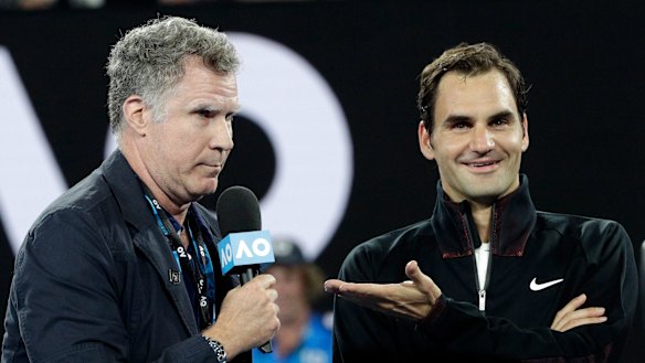Will Ferrell interviews Roger Federer.