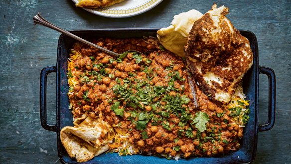 Swap butter chicken for butter chickpeas.