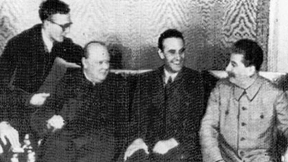 Churchill's private shadow, taking notes