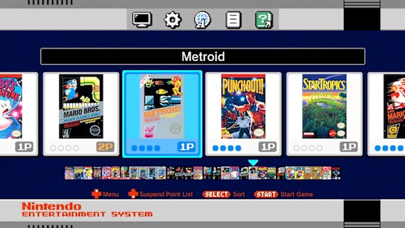 The Mini's home screen.