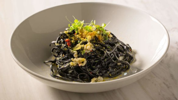 Squid ink tagliolini at Tipo 00.