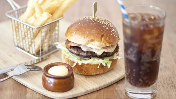 The Townhouse burger and fries.