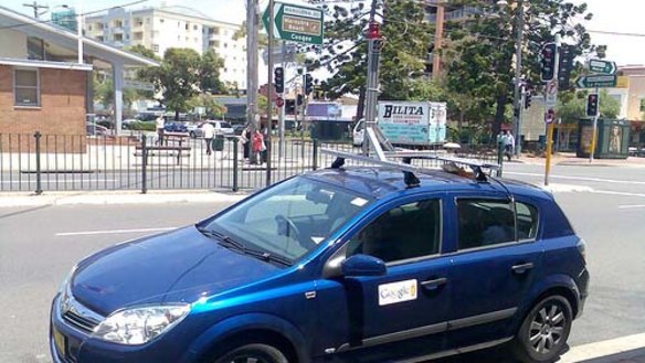 The Google Street View car in Sydney.