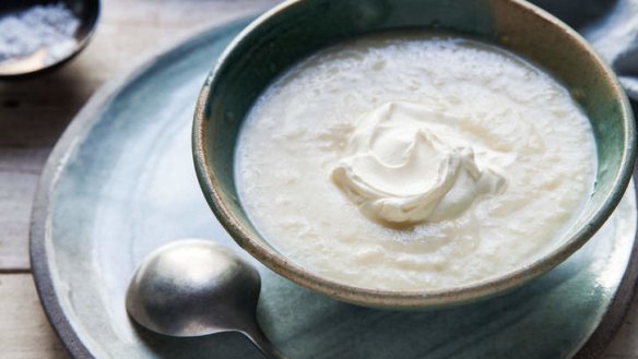 Stay swanky: Jerusalem artichoke soup.