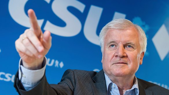 German Interior Minister and Chairman of the Christian Social Union party Horst Seehofer