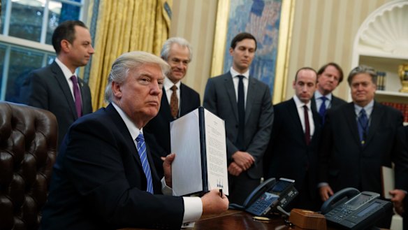 President Trump reinstates the Reagan-era ban on US aid donations to foreign health care providers that offer abortion counselling.