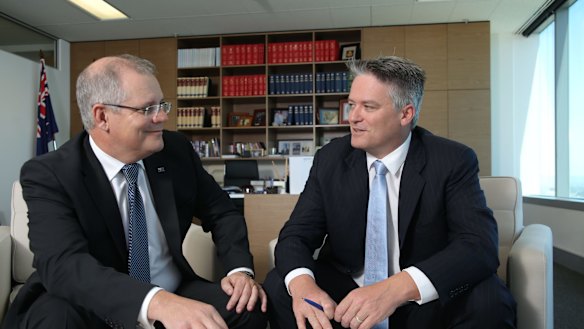 Scott Morrison and Mathias Cormann.