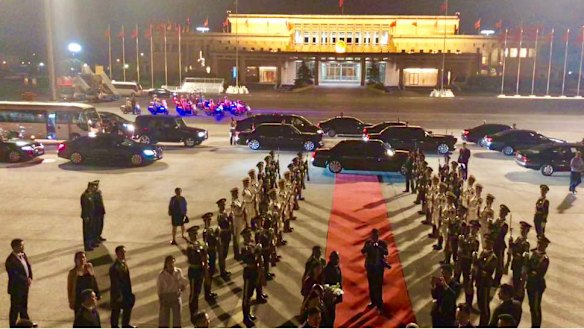 The Papua New Guinea government and business delegation, headed by Prime Minister Peter O'Neill, was accorded full ceremonial honours by the Chinese government on their arrival in Beijing to sign the Belt and Road Initiative.