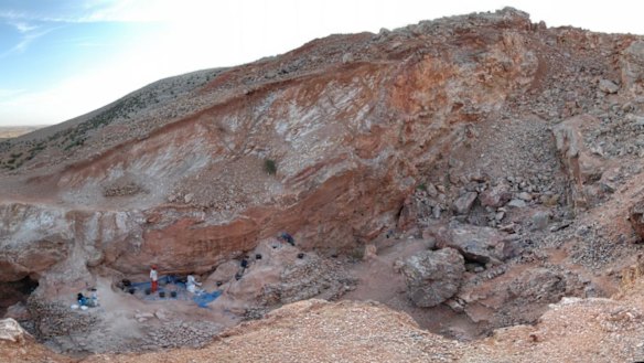 The view south across the Jebel Irhoud site in Morocco, where the oldest human remains were discovered. 