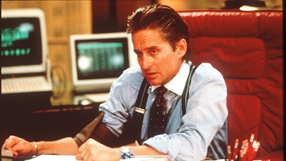 Michael Douglas in tthe original Wall Street.