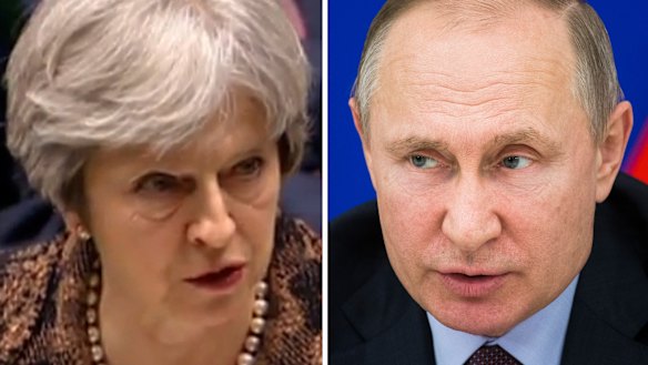 British PM Theresa May has not personally blamed Russia President Vladimir Putin.