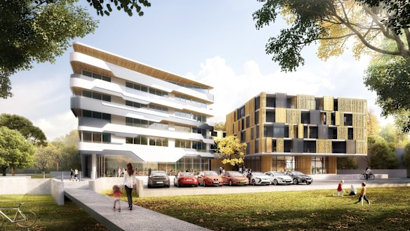 An artist's impression of the $19.75 million development planned for 39 Braybrooke Street, Bruce.