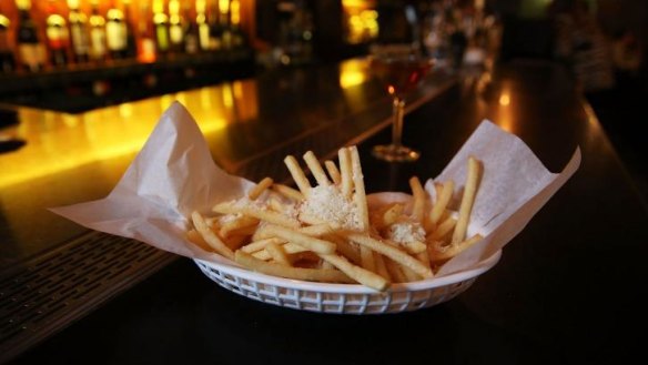 Truffle and parmesan fries at Bootleg Meatballs in Potts Point.