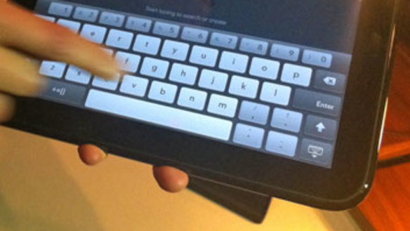 HP TouchPad running webOS.