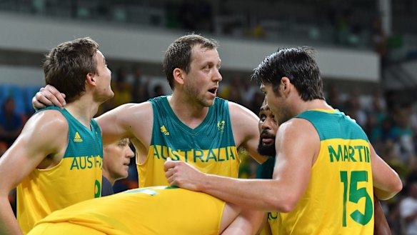 The athletes were trying to get into the venue to see the Boomers.