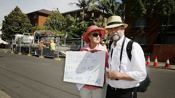 Protests over the WestConnex plan.