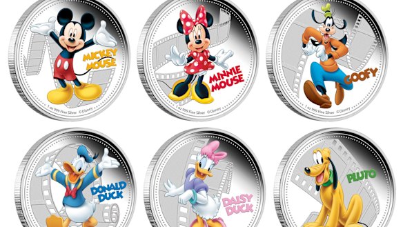 Images of Disney characters will appear on one side of the coins with Queen Elizabeth II on the other. 