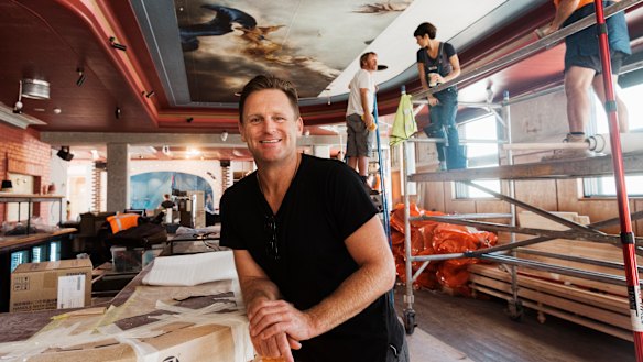 The Imperial Hotel in Erskineville, owned by Fraser Short, pictured, who has spent $6m renovating the hotel.