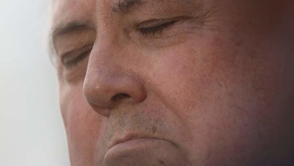 Clive Palmer during a press conference in Parliament House on Tuesday. Photo: Andrew Meares