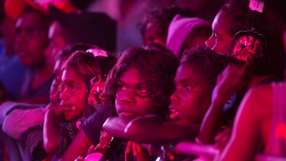 A spellbound audience at the annual Barunga Festival. 