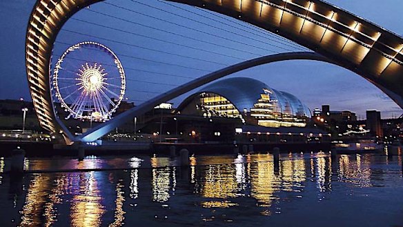 The Millennium Bridge with the Sage in the background.
