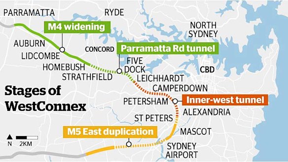 Taking their toll: The O'Farrell government refused to rule out selling the right to toll the M5 West until 2060.