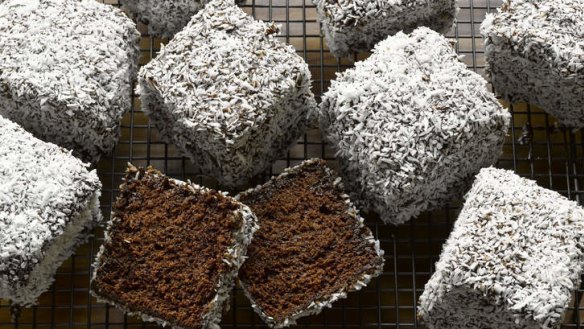 Too hard to pass up; possibly the world's most chocolatey lamingtons.