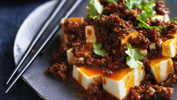 Spicy hot beef and tofu.