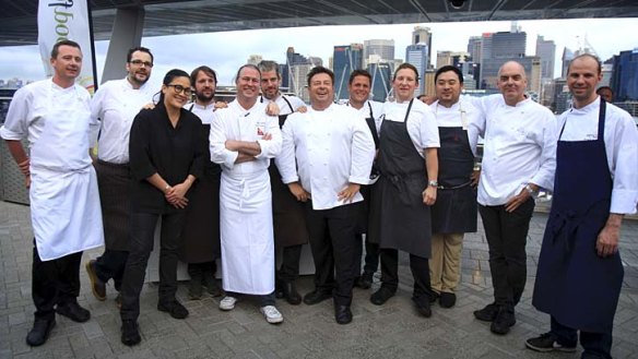 Top of the crop: Local and international chefs at the Great Australian Dinner at Sydney's Star Casino.