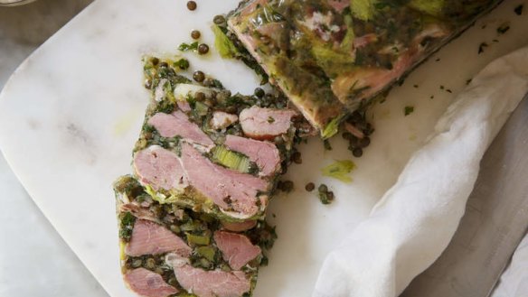 Flavour-packed: Ham hock and lentil terrine.
