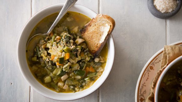 Soup for the soul: Add any herbs to the stock to enhance this chicken and barley soup.