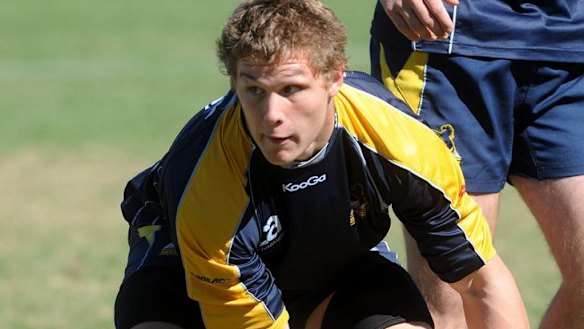 Brumbies player Michael Hooper at team training at Marist College in Pearce on April 15.