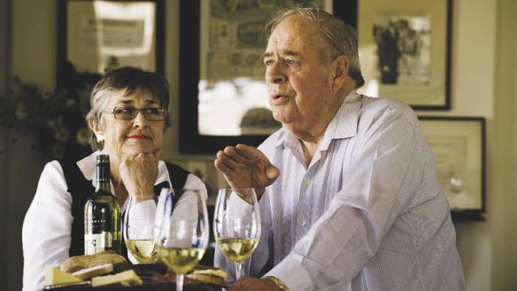 Winemaking icon  ... Peter  Lehmann, pictured here with his wife Margaret, has died.