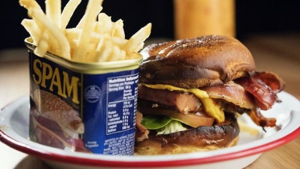 The hangover-curing Spam burger.