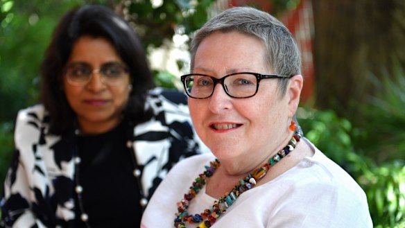 Julie Morgan with her doctor, Natasha Michael. 