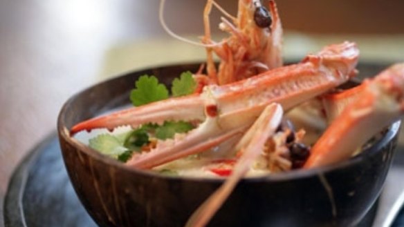 Prawn and crab Tom Kha