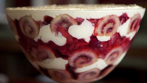 Strawberry trifle.