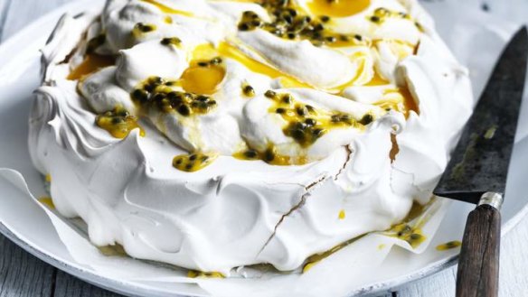 Neil Perry's patriotic passionfruit pavlova.