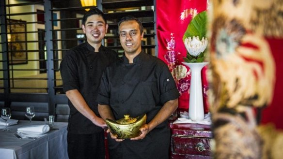 Lanterne Rooms at Campbell are celebrating the Chinese new year. Sous chef Dean Han, left, and head chef Daniel Mark.