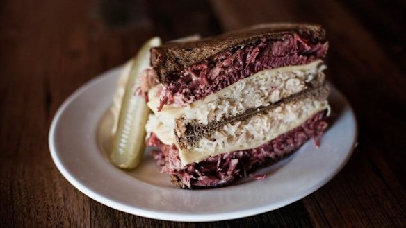 The Reuben sandwich at 5 Points Deli.