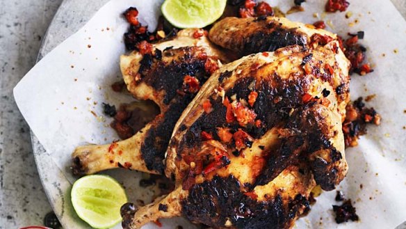 Barbecued spicy chicken.