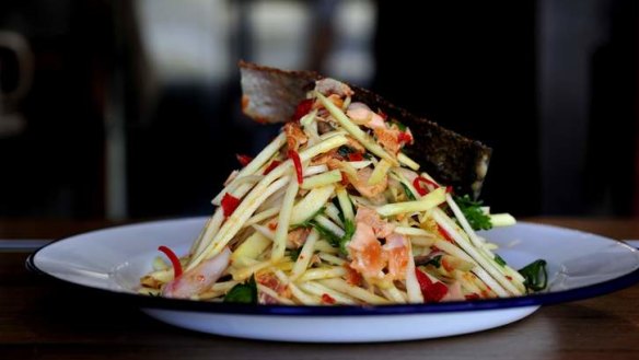 Seasonal fare: Grilled salmon salad.