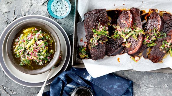 Serve this herb salsa with a meaty main (like brisket).