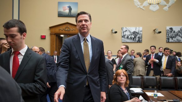 FBI Director James Comey after explaining his agency's recommendation to not prosecute Democratic presidential candidate Hillary Clinton over her private email server.