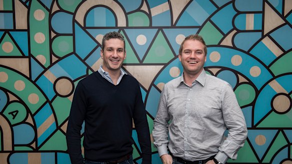 Prospa's two co-founders and joint CEOs Greg Moshal (left) and Beau Bertoli.