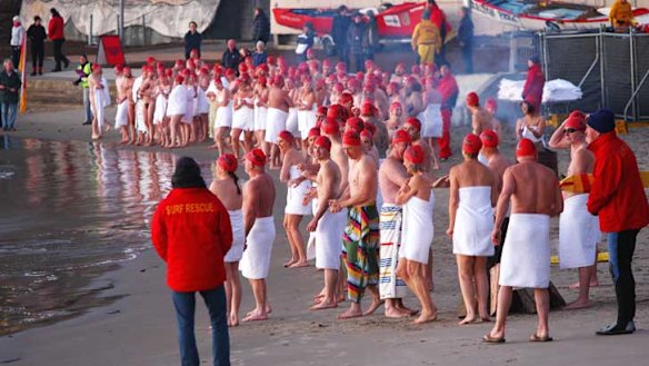 Hobart braves the cold for nude solstice swim