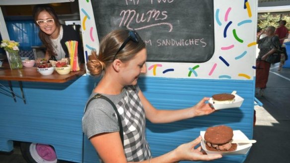 Sweet story: Ellie Marin's My Two Mums food truck sells ice-cream sandwiches at Preston Market.
